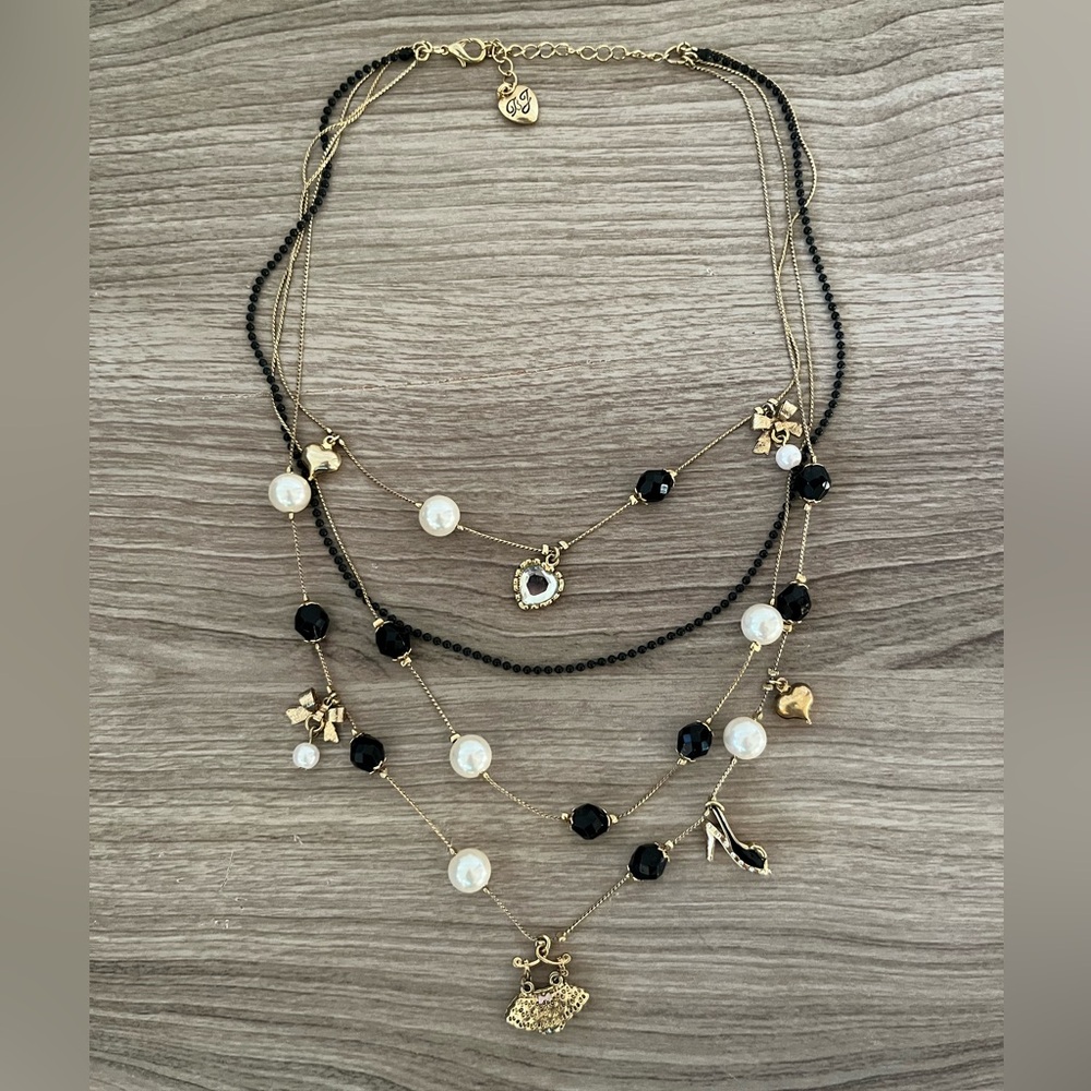 Betsey Johnson Charm Layered Necklace